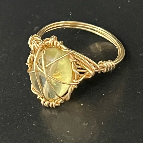 wire ring with citrine stone size 5 - Picture 11 of 14